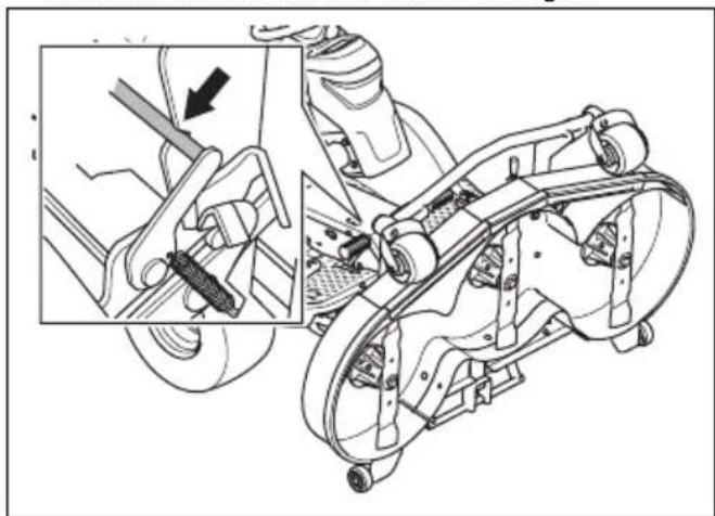 HUSQVARNA Rider P 524XR EFI - So bringen Sie das Mähdeck in die Wartungsposition - 6