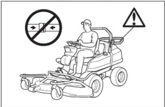 HUSQVARNA Rider P 524XR EFI - Het kantelbeveiligingssysteem (ROPS) in- en uitschakelen - 2