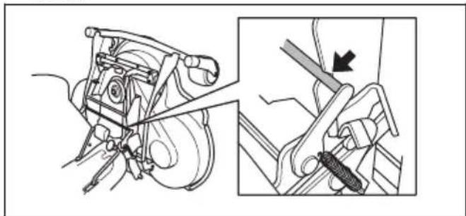 HUSQVARNA Rider P 524XR EFI - Pour mettre le carter de coupe en position de tonte - 1