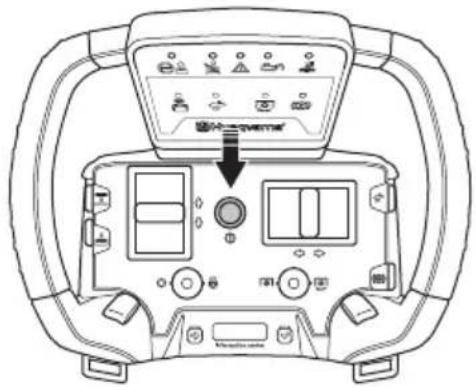 HUSQVARNA Rider P 524XR EFI - De afstandsbediening in- en uitschakelen - 1