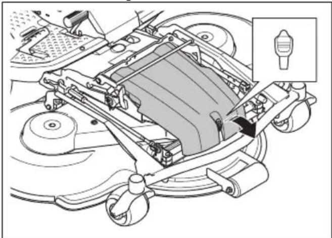 HUSQVARNA Rider P 524XR EFI - So entfernen Sie das Mähdeck - 3