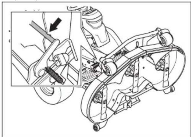 HUSQVARNA Rider P 524XR EFI - Nastavljanje kosišča v servisni položaj - 6