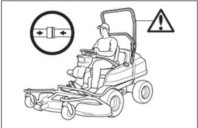 HUSQVARNA Rider P 524XR EFI - Het kantelbeveiligingssysteem (ROPS) in- en uitschakelen - 3