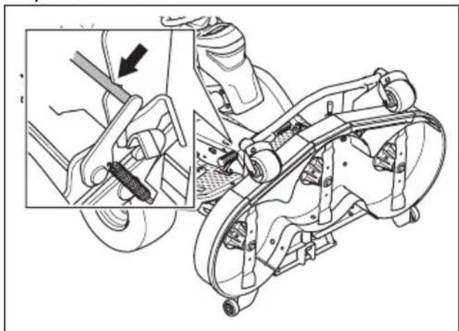 HUSQVARNA Rider P 524XR EFI - Pour mettre le carter de coupe en position d'entretien - 7