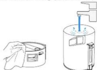 ECOVACS Deebot N20e Plus - Vaschetta raccogli polvere e relativo filtro - 5