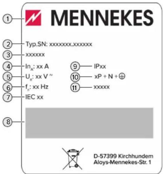 Mennekes AMTRON 4You 560 11 - Typskylt - 1