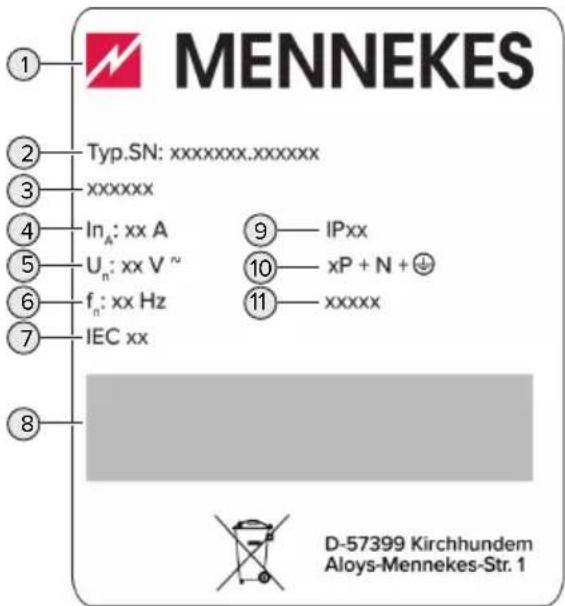 Mennekes AMTRON 4You 560 11 - Placa características - 1