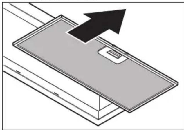ELECTROLUX KFEC16X - Cleaning the grease filter - 1