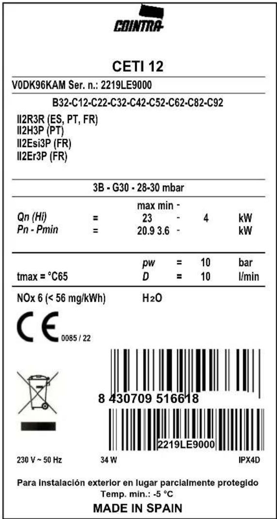 COINTRA CETI 15-N - Montaje del calentador - 3