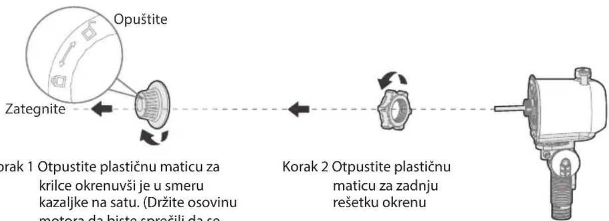 MIDEA MFS18200APK - Povezivanje zadnje rešetke i motora - 1