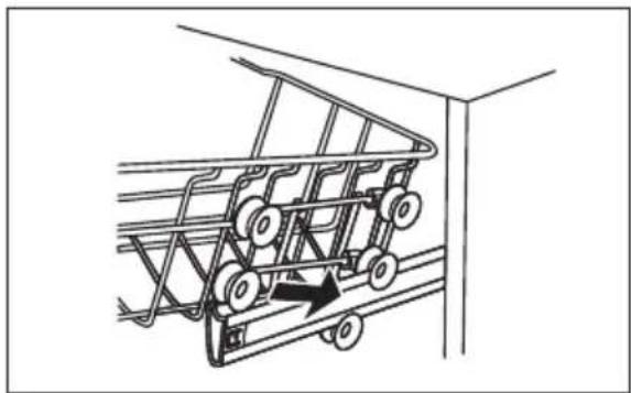 MIDEA MDWEF1433DW-WE - Adjusting the upper basket - 3