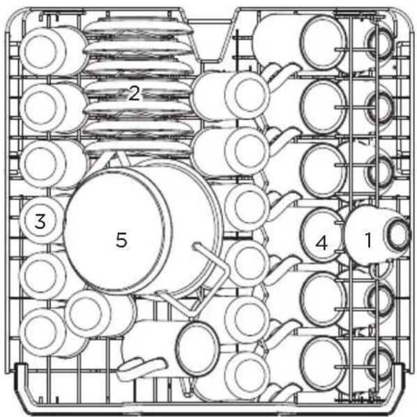 MIDEA MDWEF1433DW-WE - Upper basket: - 1
