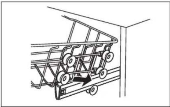 MIDEA MDWEF1433DW-WE - Réglage du panier supérieur - 3