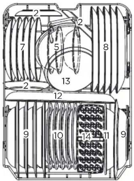 MIDEA SV 5.14K10C - Lower basket: - 1