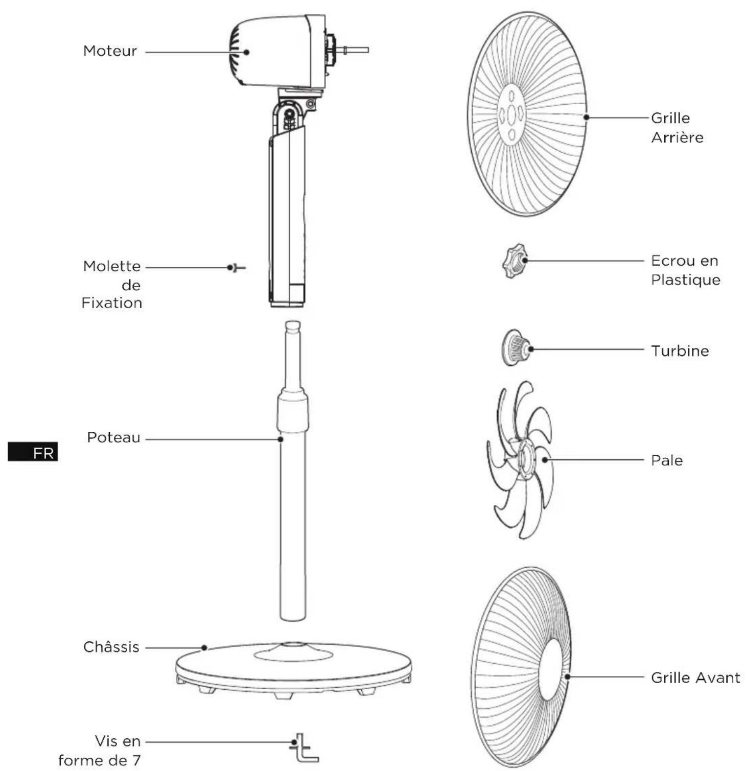 MIDEA MFS400R0APW - VUE D'ENSEMBLE DU PRODUIT - 1