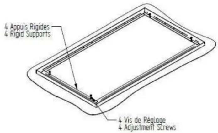 Adventys KTI2 - L'intégration mécanique avec cadre inox pour vitrocéramique dimension 325x600 : - 2