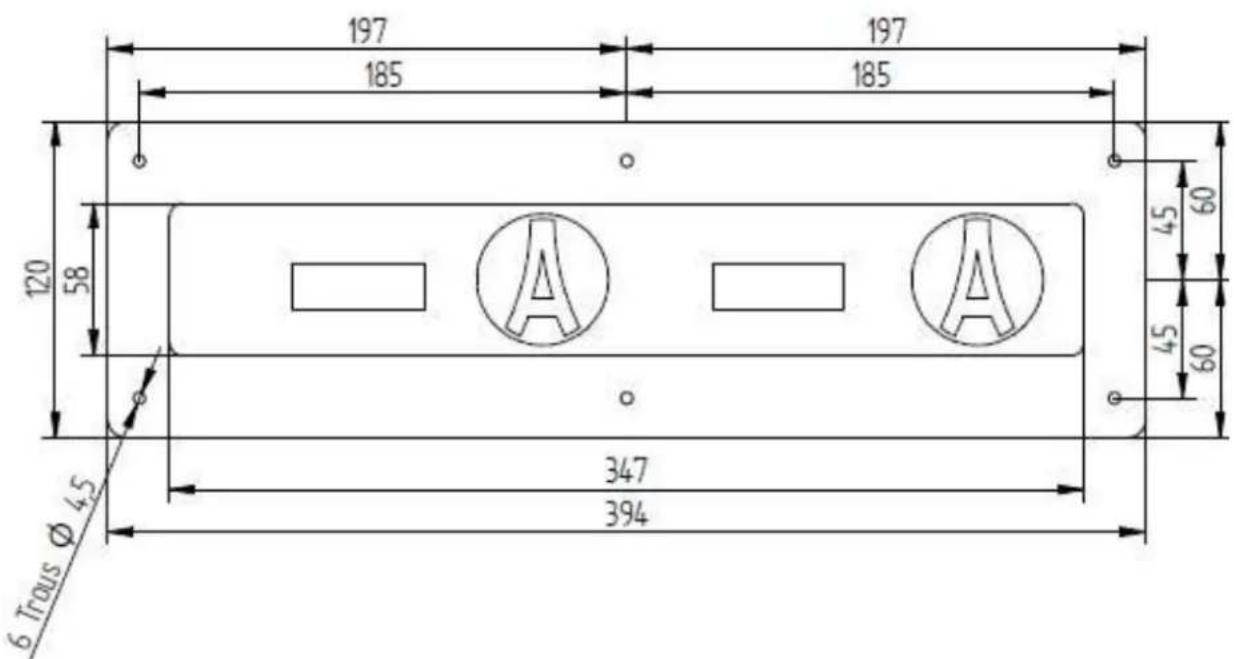 Adventys KTI2 - Control panel installation (capacitives touches or knobs) : - 1