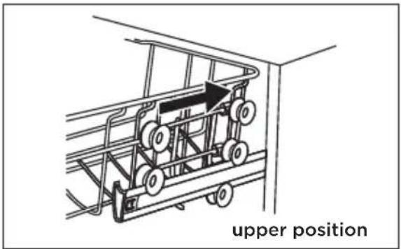 MIDEA MDWEF1034DW-WE - Adjusting the upper basket - 4