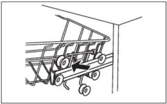 MIDEA MDWEF1034DW-WE - Adjusting the upper basket - 2