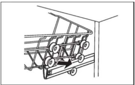 MIDEA MDWEF1034DW-WE - Réglage du panier supérieur - 3