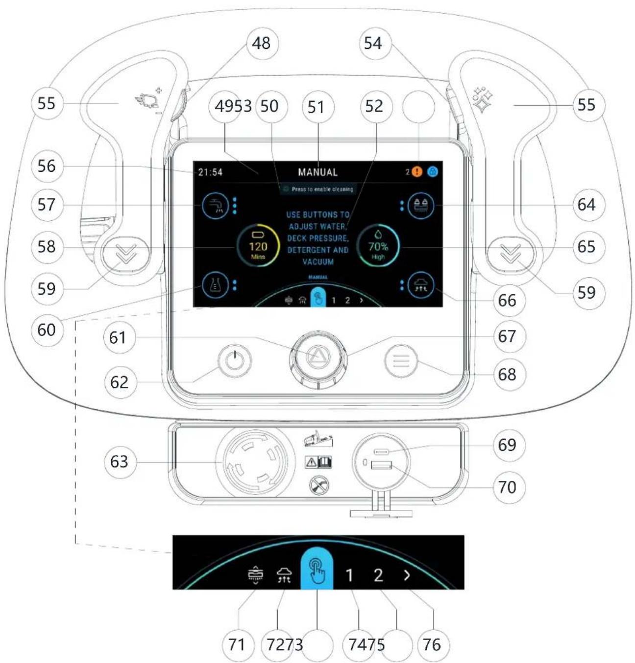 NILFISK SC550 CYL - CONTROL PANEL - 1