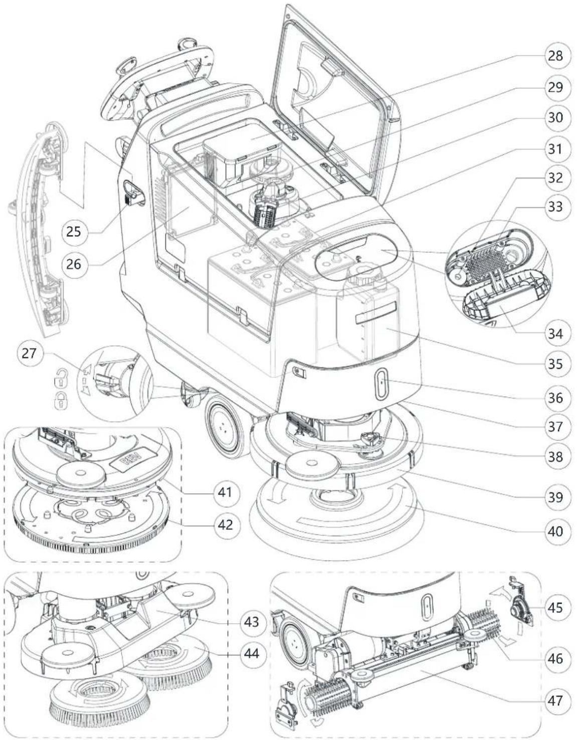 NILFISK SC550 CYL - СТРУКТУРА НА МАШИНАТА (Продължение) - 1