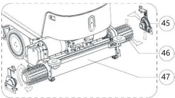 NILFISK SC550 CYL - Montarea/demontarea periei (sistem cilindric) - 3