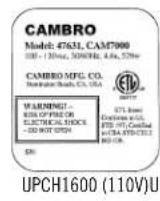 Cambro UPCHT16002 - Instruetiones de Operación - 3