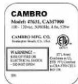Cambro UPCHT16002 - Instruktja obslugi - 3