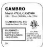 Cambro UPCHT16002 - Operating Instructions - 3