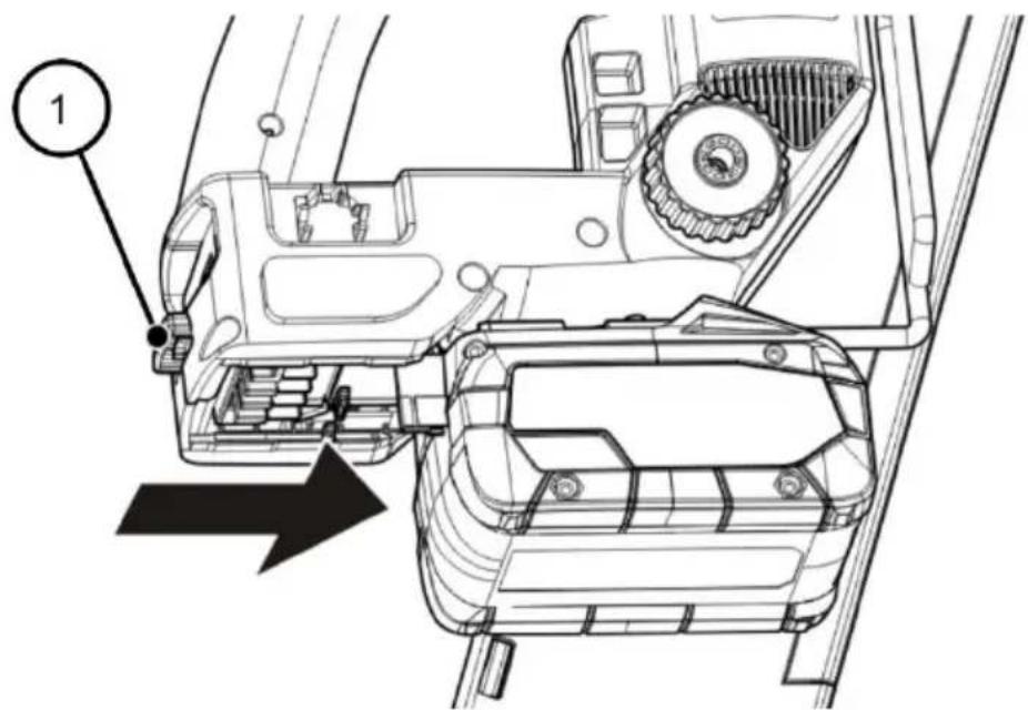 Prebena PKT-8RKP100 - Removing the rechargeable battery - 1