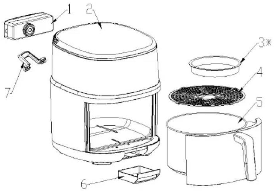 Klarstein Air Bloom Hot - Partes de la unidad - 1