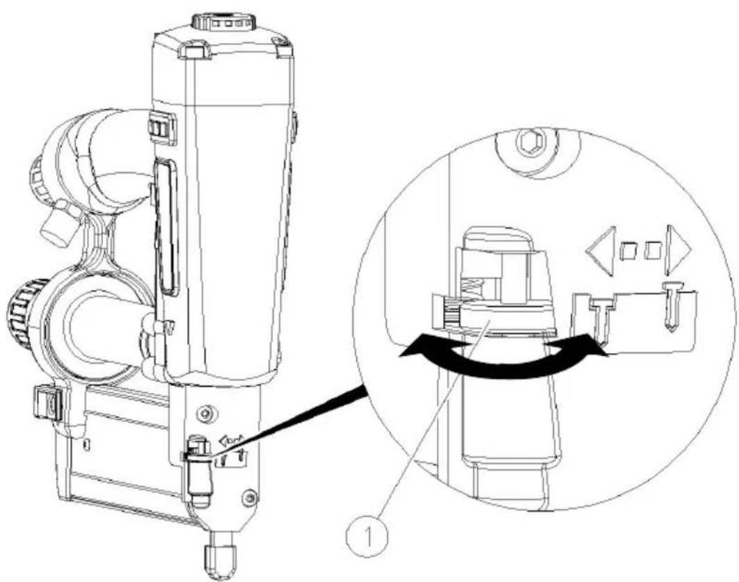 Prebena PKT-2-J50SD-SVN - Réglage de la profondeur de clouage sur la molette de réglage de la sécurité anti-déclenchement - 2