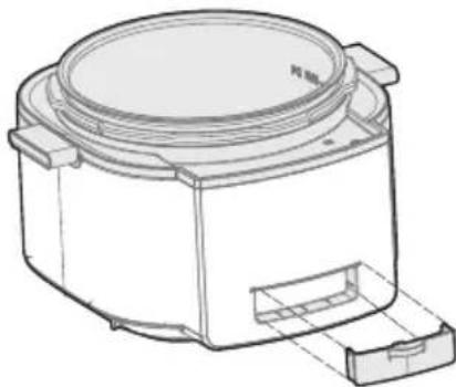 MIDEA MPC602SBMK - Desmontar e instalar la caja de agua - 1