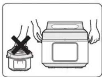 MIDEA MPC602SBMK - Ne pas placer le Pot intérieur sur un autre appareil pour la cuisson - 2