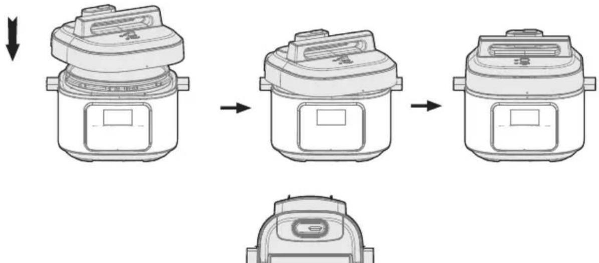 MIDEA MPC602SBMK - Fermer le couvercle de façon sécurisée - 1