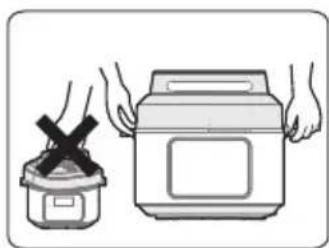 MIDEA MPC602SBMK - No coloque la olla interior en otro aparato para calentar - 2