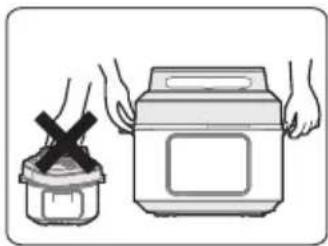 MIDEA MPC602SBMK - Non mettere la pentola interna su un altro apparecchio per il riscaldamento - 2