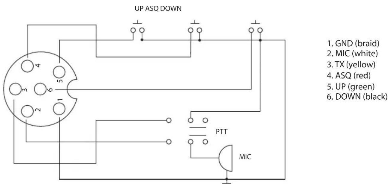 PNI Escort HP 9500 - MICROPHONE WIRING DIAGRAM - 1