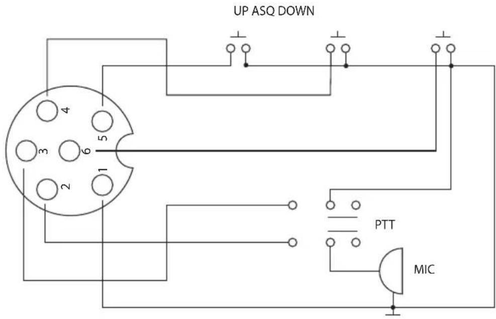 PNI Escort HP 9001 PRO - MICROPHONE WIRING DIAGRAM - 1