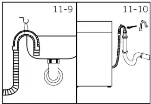 HAIER HW90-BD14387U1 - Tuyau flexible de vidange vers le raccord d'eaux usées - 1