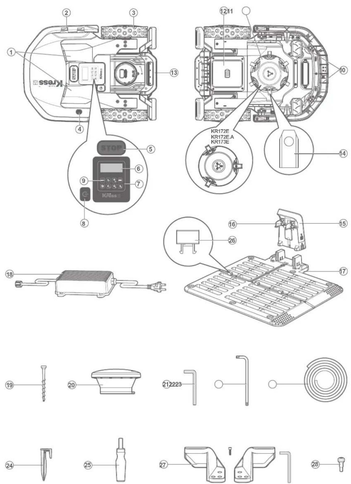 KRESS Mission KR172E.A - Component list - 1