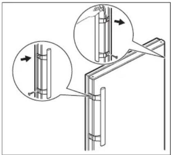 ELECTROLUX TC135 - Installation of a door handle - 1