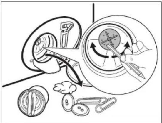 ELECTROLUX WAGL4E5R0 - Gehen Sie wie in den folgenden Diagrammen beschrieben vor, um den Pumpenfilter zu reinigen: - 5