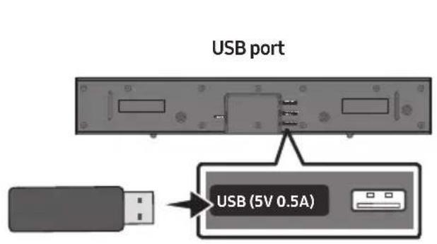 SAMSUNG HW-B400F - CONNECTING A USB STORAGE DEVICE - 1