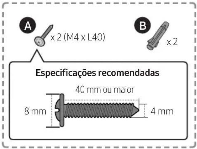 SAMSUNG HW-B400F - Componentes do suporte de parede - 2