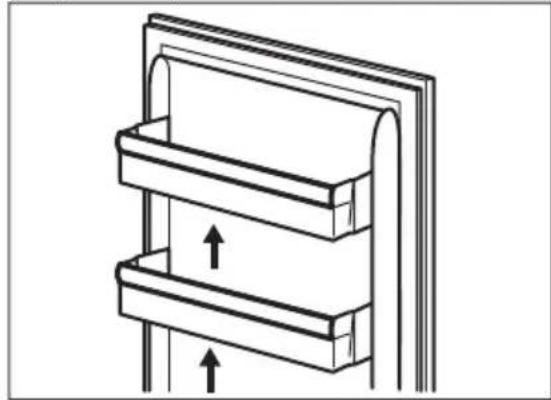 ELECTROLUX EAL575NWMS - Retrait et installation des étagères de la porte - 1
