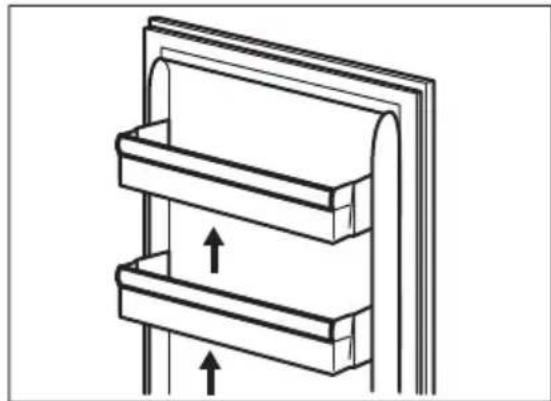 ELECTROLUX EAL575NWCN - Removing and installing door shelves - 1