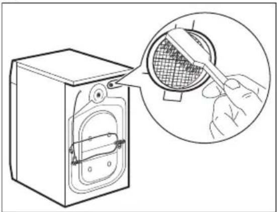 ELECTROLUX SensiCare 600 EFI6394GW - Cleaning the inlet hose and the valve filter - 4
