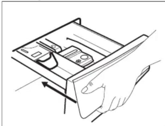 ELECTROLUX SensiCare 600 EFI6394GW - Überprüfen Sie die Position der Waschmittel-Klappe - 4